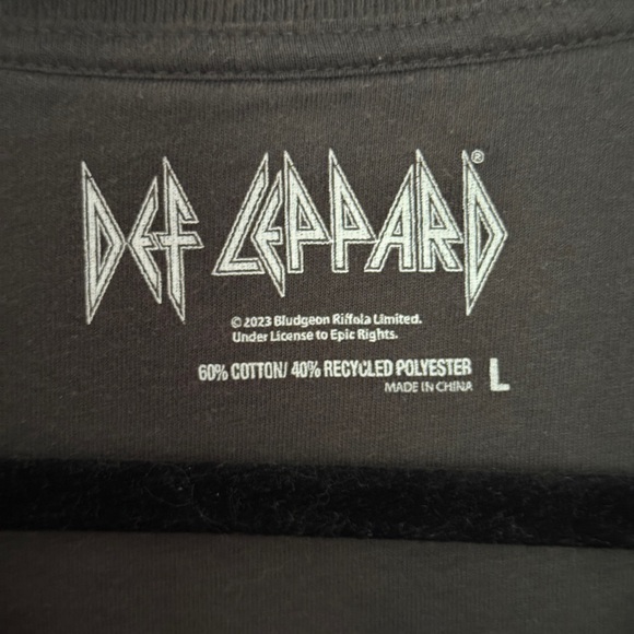 Def Leppard Skull Graphic Sweatshirt Black Band Logo Pullover Crewneck Size L - Picture 4 of 7